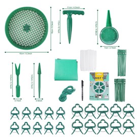Mini Garden Tools Set, Succulent Tools Gardening Set with Plant Tags, Twine, Ties, Mini Succulent Tools, and PVC Mat for Plant Care, Home Gardening - 172 Pcs