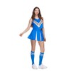 EraSpooky Women’s Blue Cheerleader Costume 3PCS