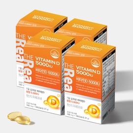 The Real Vitamin D3 5000IU 150mg×180 capsule set of 4 / 더리얼 비타민D3 5000IU 150mg×180캡슐 4개 세트