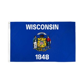 WISCONSIN FLAGS & BANNERS (3x5ft Poly)