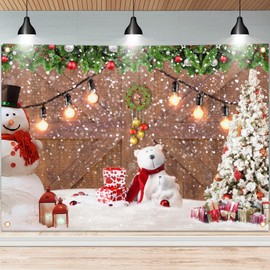 Christmas Photography Backdrop, Xmas Background for Christmas Photos, Photo Backdrop, Background Banner for Family Holiday New Year Party Decoration Supplies Photo Studio Props Pictures(72 x 44in)- B