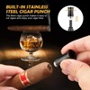 TISFA Cigar Draw Enhancer Tool, 3-in-1 Cigar Punch Set with
