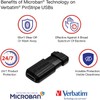 Verbatim Pinstripe 32 GB USB 2.0 Flash Drive, Black 49064