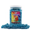 Gummy Bear 3LB In Plastic Clear Container (SOUR BLUE RASPBERRY)