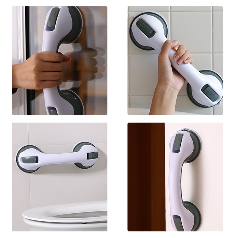 2 Pack Suction Grab Rails for Bathroom, 12 inch Shower
