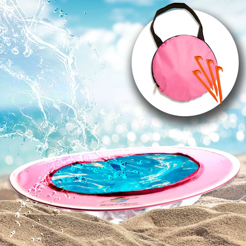 Smart-Planet Pop Up Baby Pool for the Beach, Pink, 50