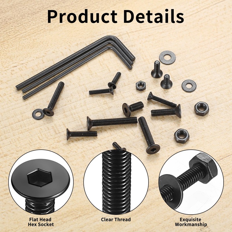 1005 Pcs Small M2 M2.5 M3 Countersunk Bolts and Nuts