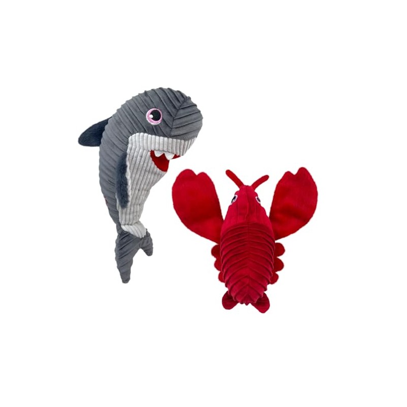 KONG Cuteseas Rufflez Plush Dog Toy Combo Pack – Soft