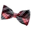 Retreez Men Elegant Classic Plaid Check Woven Microfiber Pre-tied Bow