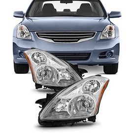 AKKON - For 10-12 Altima 4 Doors Sedan Halogen Type Headlights Front Lamps Direct Replacement Left + Right Pair