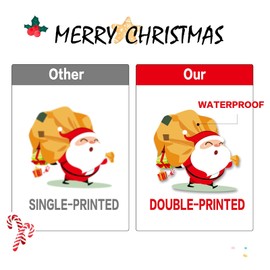 Reusable 12 Sheets Christmas Window Stickers/Clings Removable Xmas Double-Sides Window Decorations for Christmas Party Decorations