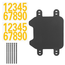 Motorcycle Front Number Plate, ABS Plastic Ebike Front Plate Compatible with Sur-Ron Light Bee X Electric Dirt Bike E Bike Off-Road Motorcycles Parts Accessories (Yellow Number)