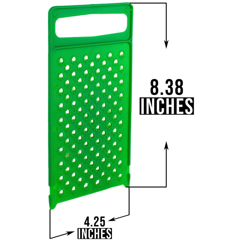 Flat All Plastic Cheese Grater - Ergonomic Hand Grater -