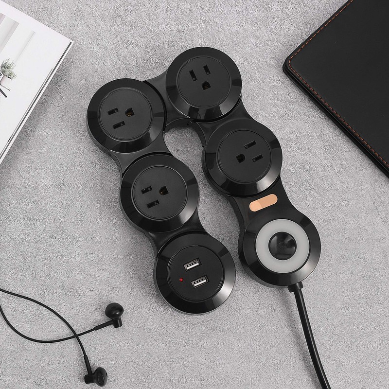 Flexible Surge Protector Power Strip, 6 Feet Long Cord 4