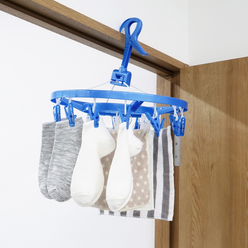 Towa Sangyo Round Clothes Drying Laundry Hanger with 20 Pinch