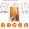 YENGON 5 Pcs Vertical ID Badge Holder, Premium Clear Plastic