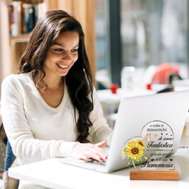 Women Gift, Sunflower Gift - Inspiration Gifts Acrylic Plate, Birthday Gifts for Women, Christmas Gift, Encourage Gifts for Best Friend, Colleagues, Wife, Mom, Sisters, Maturity, Aunty