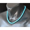 Natural Blue Imperial Jasper Beaded Choker, Genuine Blue Crystal Necklace,