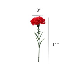 Rikyo 11 Inch Bouquets 10 Stem Artificial Carnations,Outdoor No Fade Artificial Flower,Mini Carnation Silk Petals Fake Flowers Forever Plants for Home Party and Wedding Holding Flowers (Pink)