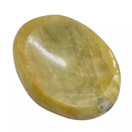 Yellow Aquamarine Thumb Worry Stone