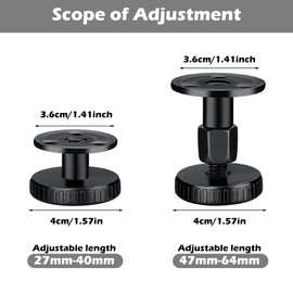 Pack of 4 Anti-Shake Bed Frames 26-60 mm, Adjustable Bed Frame Headboard Stopper Stabiliser Bed Spacer Wall, Adjustable Anti-Shake Beds Stabiliser for Beds, Cupboards, Sofas (Black)