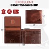 BULL GUARD Mens RFID Blocking Bifold Wallet Soft Genuine Leather