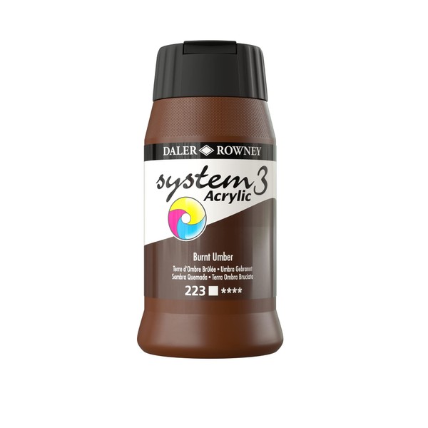 Daler-Rowney System3 Acrylic Paint, Plastic Pot, 16.91oz - 500 ml,
