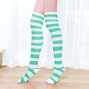 Violet Mist Womens Striped Thigh High Socks Girls Cute Green
