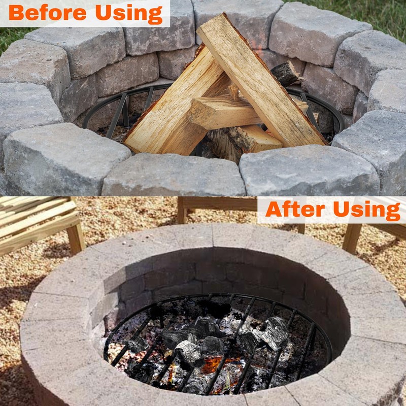 onlyfire Heavy Duty Round Fire Pit Grate 22 Inch -