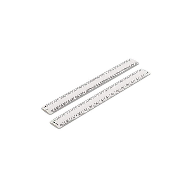 Rulex Recycled 30cm 12 inch Flat Oval Metric Scale Ruler