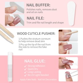 Cat Eyes Press On Nails,12 Sizes - 24 Pcs Soft Gel Dark Purple Red Medium Coffin Fake Nails Kit with Nail Glue, Natural Reusable Stick On False Nails for Women and Girls (Skycloud Nails) SK0822