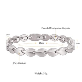 EnerMagiX Titanium Magnetic Anklet for Men, Titanium Magnetic Anklets with Magnets Anklets Gift for Women Men, Adjustable Size