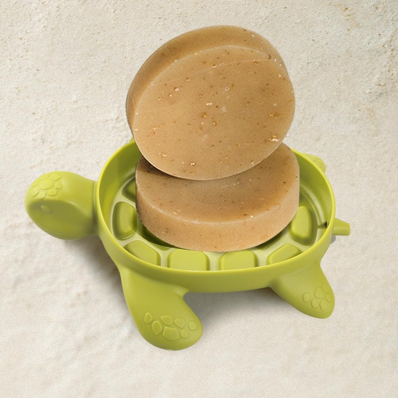 Luckious PP Plastic Cute Turtle Soap Dish - Adorable Bathroom