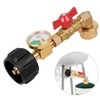 Propane Refill Adapter with Valve and Gauge, Fill 1 Pound