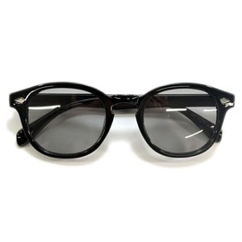 MERRY PLEASURE Sunglasses, Polarized, Dimmable, Ultra Lightweight, Men's, Women's, UV Protection, Date Glasses, Round Boston, Round Glasses, Colored, Lightly Colored Lenses, Black x Lt.SMOKE