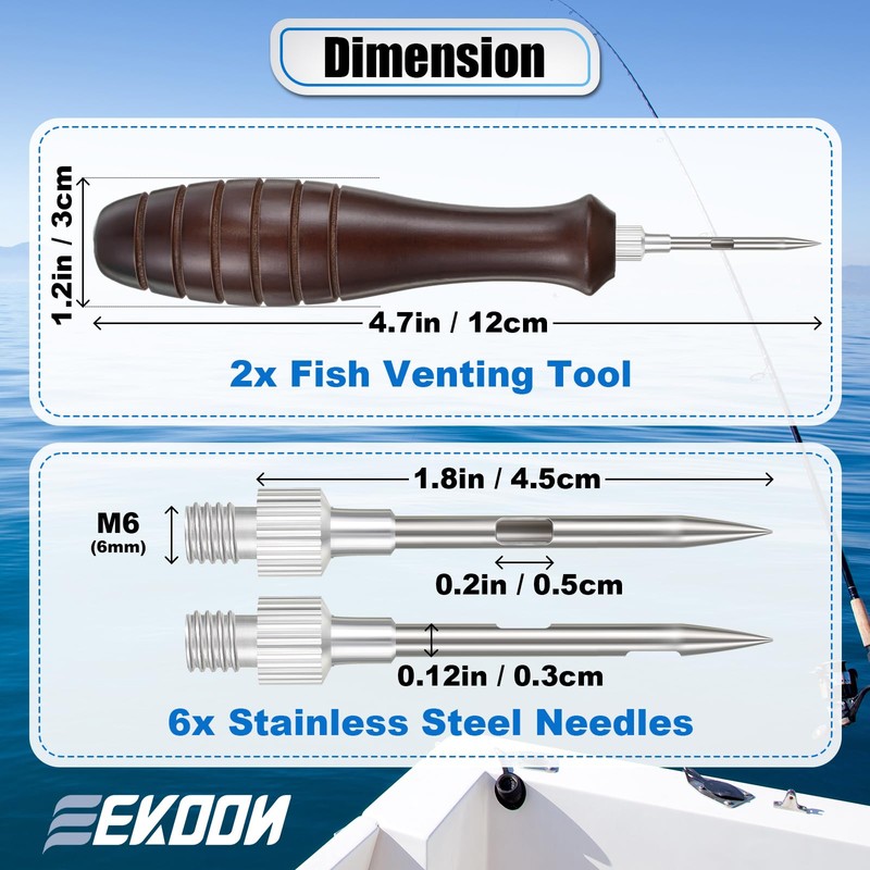 Fish Venting Tool, Venting Kit for Deep Sea Fish with