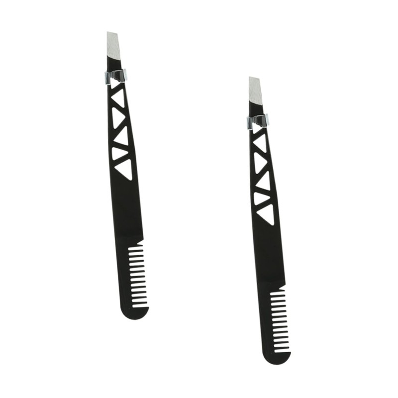 FOMIYES 3sets Quality Eyebrow Tweezer Trimmer Dual-use Makeup Tool Anti-slip