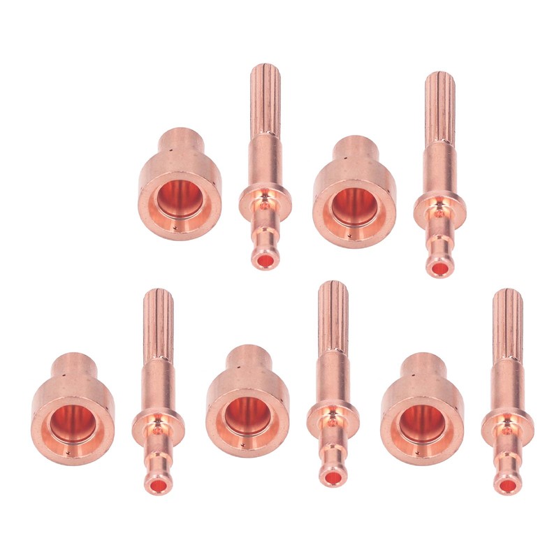 10Pcs Nozzle Electrode Kit Brass 64006510 Electrode 64006514 Nozzle Tip
