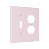 Wmhusu Light Switch Cover Plate Rose Pink 2 Gang Outlet