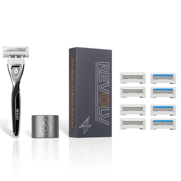 REVOLV Men's Razor Shaving Kit for a Smooth Shave Double-Sided