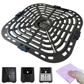 HQT 6QT Air Fryer Grill Crisper Plate for Instant Pot Vortex Plus 6 in 1 6QT XL Air Fryer, Premium Air Fryer Grill Pan Rack Tray Insert Grate Grid Shelf for 6QT Instant Air Fryers, Dishwasher Safe