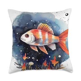 Tiger Barb Lover Starry Night Throw Pillow