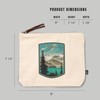 Montana, Lithograph, Lake and Mountain Scene, 100% Cotton Zipper Pouch,