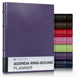 Gallery Leather Ring-Bound Planner 2026 - Camden Violet - 9x7"