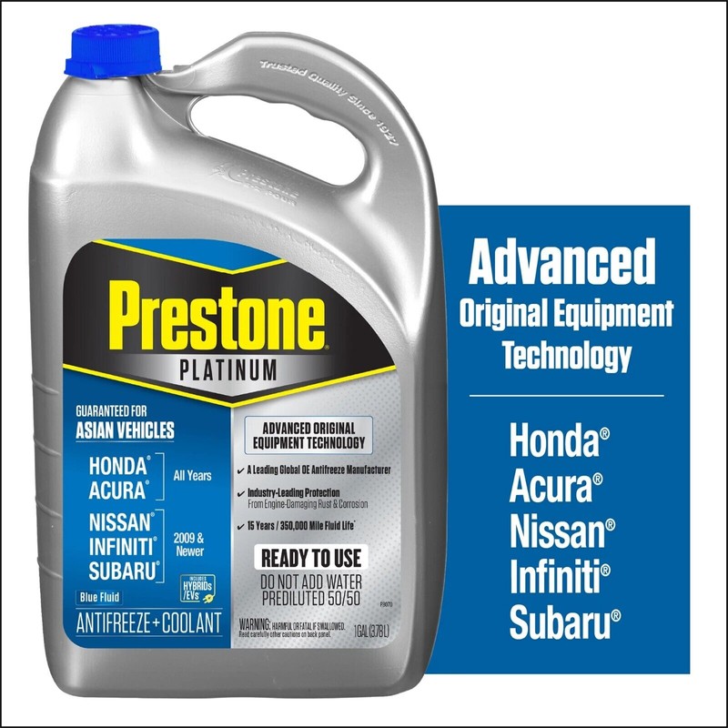 Prestone Platinum Asian Blue Antifreeze & Coolant Prediluted 50/50 1