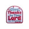 LEMILLE Give Thanks to The Lord Patch, Size 3" Sew