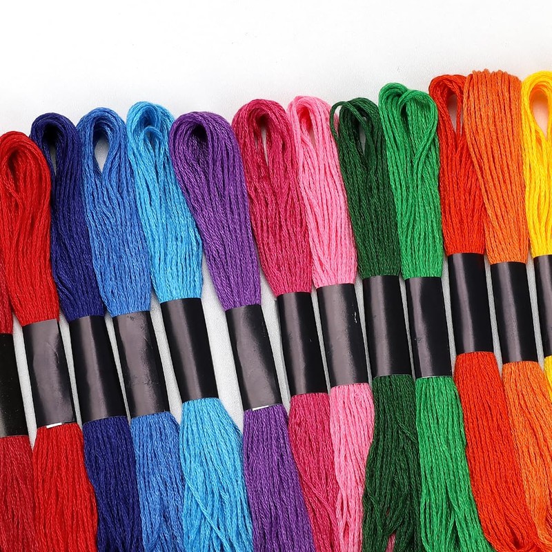 Embroidery Floss 16 Skeins 8.7 Yard Rainbow Colors Friendship Bracelet