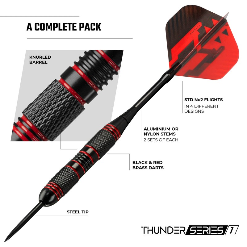 Darts Corner X1066 Thunder | 24 Piece Steel Tip Dart