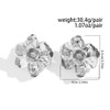 Exaggerated Big Flower Earrings Bohemian Thick Petals Floral Stud Earrings
