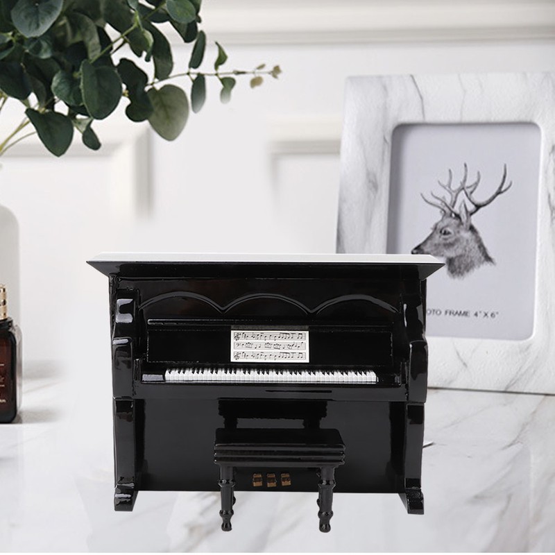 Miniature Wooden Piano Model Musical Instrument Model Musical Gifts Home